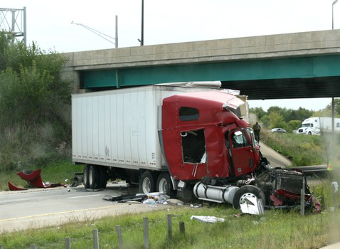 truck crashes