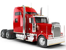 red semi truck